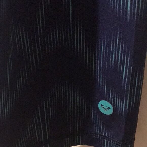 Roxy Women's Athletic Elastic Waist Geometric Work Out Purple Leggings Size M - Picture 3 of 7